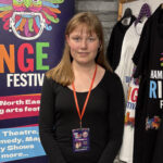 Freya M volunteering at the 2025 Durham Fringe Festival